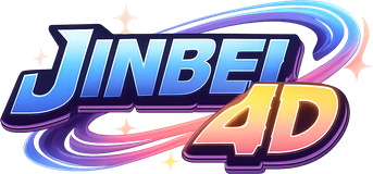 Logo jinbei4d berwarna neon